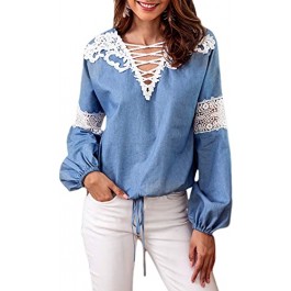 Long Sleeve Casual Denim Shirt Tops