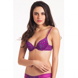 Prettysecrets Plum Black Spot Bra
