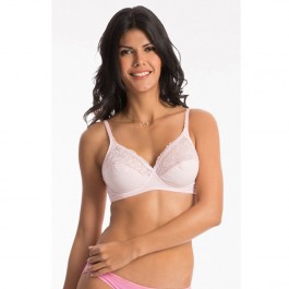 Maya Pink Lace Wireless Non Padded Bra