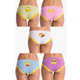 Prettysecrets “The Smiley Bikini Panty” Pack Of 5