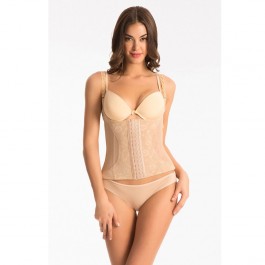 Prettysecrets Nude Floral Print Corset