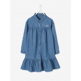 Shirt-type dress for girls 