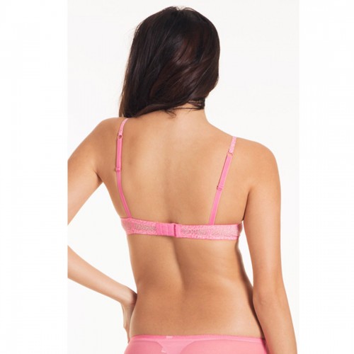Prettysecrets Pink Leaf Spray Bra