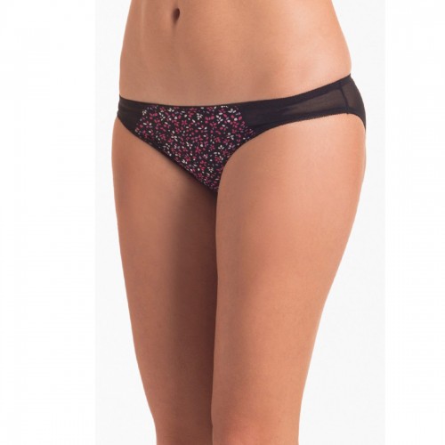 Prettysecrets Black Ditsy Floral Bikini