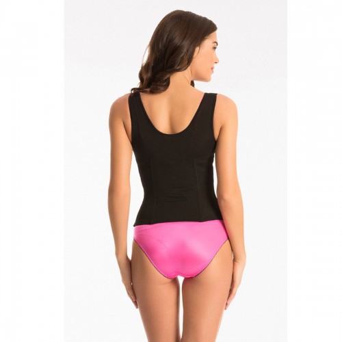 Prettysecrets Pink Floral Lace Black Corset