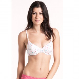 Prettysecrets White Star Cotton Comfort T-Shirt Bra