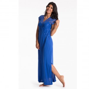 Prettysecrets Cobalt Long Night Dress