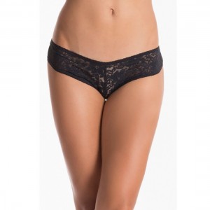 Prettysecrets Black "Bridal” Lacy Hipster