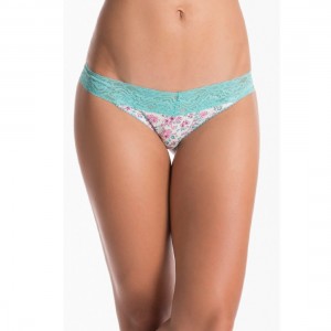 Prettysecrets White Floral Thong