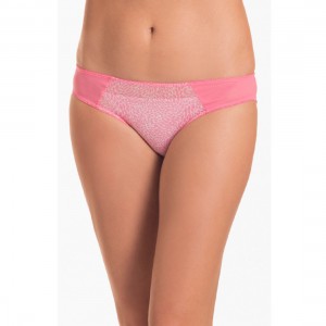 Prettysecrets Pink Leaf Spray Print Bikini