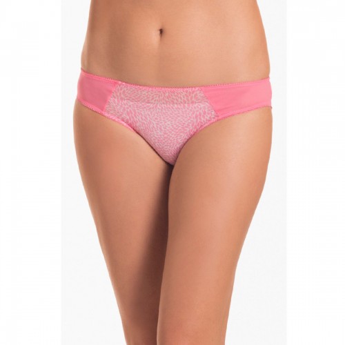 Prettysecrets Pink Leaf Spray Print Bikini