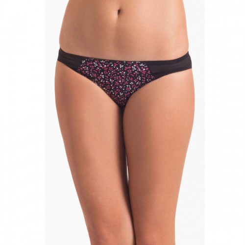 Prettysecrets Black Ditsy Floral Bikini