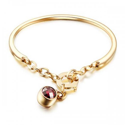Le Frou Rose Gold Plated Red Charm Bracelet