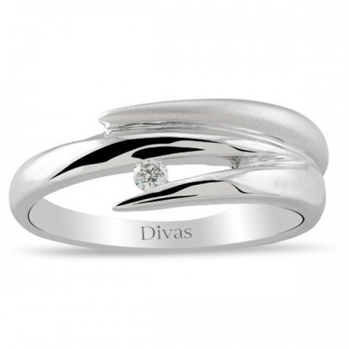 Divas Diamond – Contemporary Design Diamond Solitaire Ring (US 7 Size)
